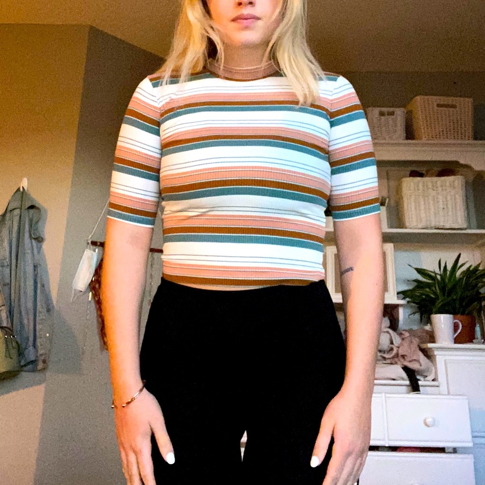 MADEWELL MOCKNECK QUARTER SLEEVE TOP
